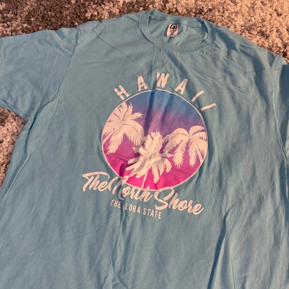 Unbranded, Men’s Hawaii Graphic Short Sleeve Shirt in Light Blue, Large - Picture 2 of 5